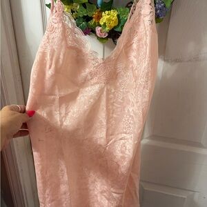 Victoria's Secret Blush Pink Lace-Trim Slip
